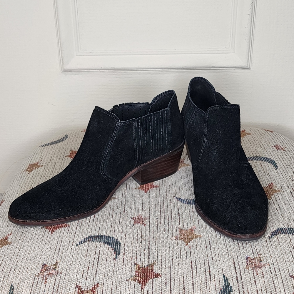 Black Suede LUCKY BRAND_ Booties_SZ 10